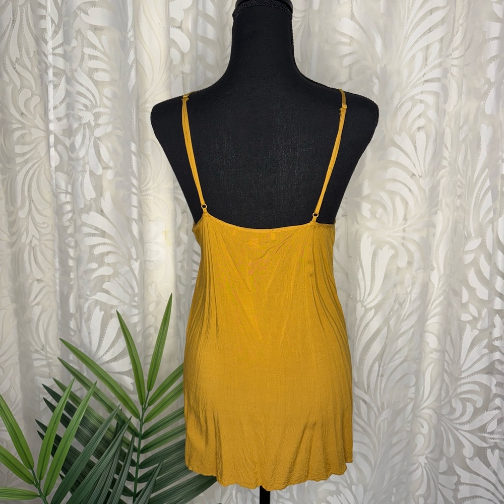 2 Piece Patchwork Ruffle High Low Semi Sheer Dress with Detachable Camisole - Picture 12 of 14
